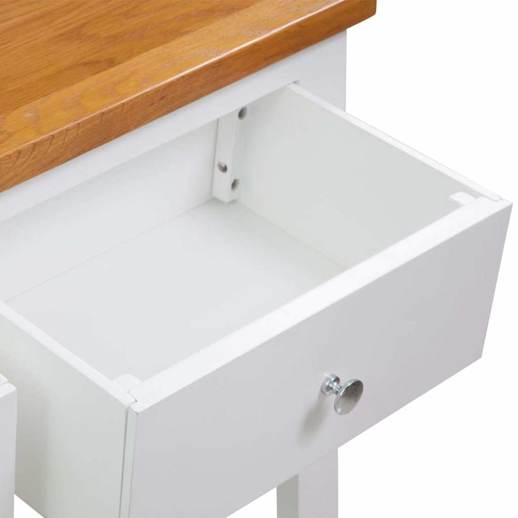 Rustic Oak Acacia Wood Console Table 2 Drawers X452