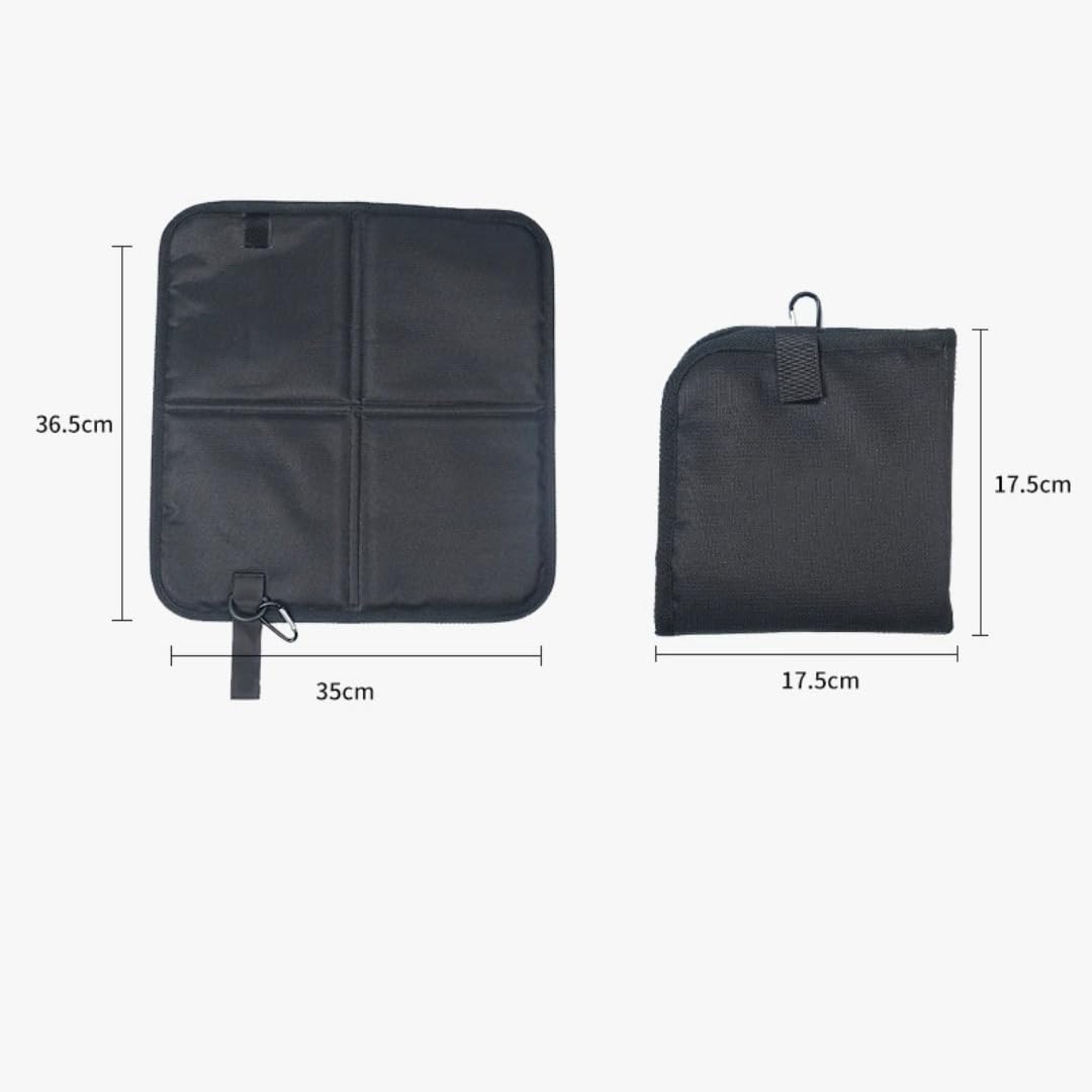 2 Pcs Waterproof Oxford Cloth Folding Seat Mat E46176