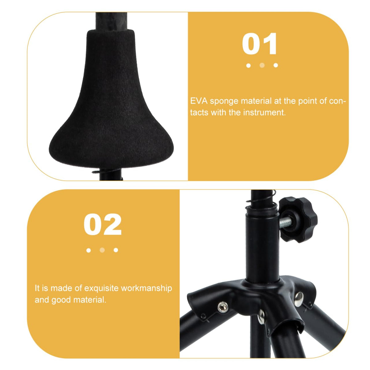 Portable Folding Trumpet Stand with Tripod Base G632