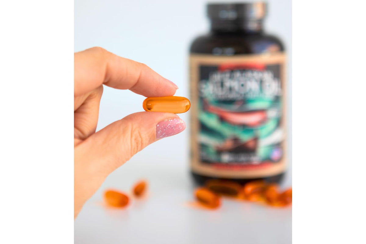 Salmon Fish Oil Omega 3 Supplement 120 Softgels 1000mg Q802