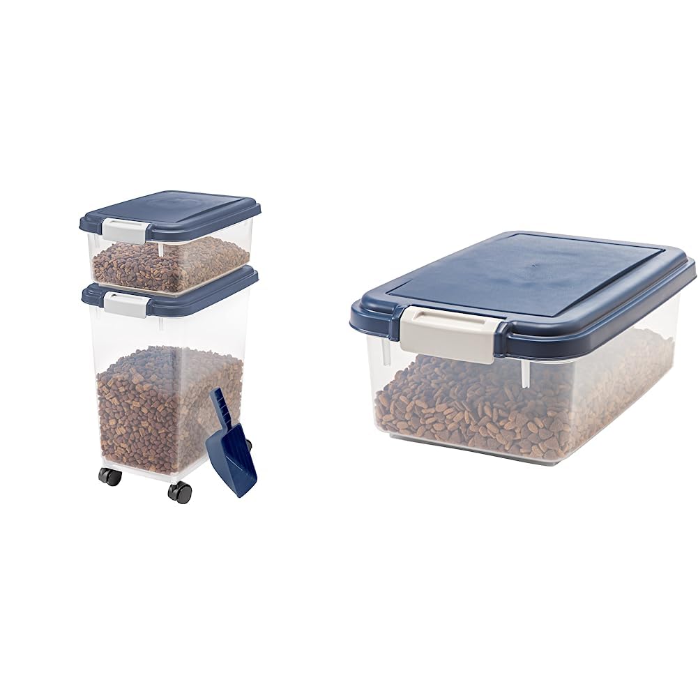 33qt + 12qt Airtight Pet Food Storage Container Combo with Scoop D669551