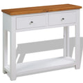 Rustic Oak Acacia Wood Console Table 2 Drawers X452