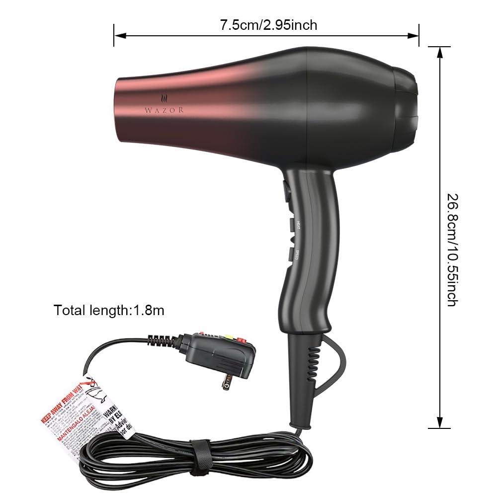 1875W Ceramic Tourmaline Ionic Hair Dryer M512735