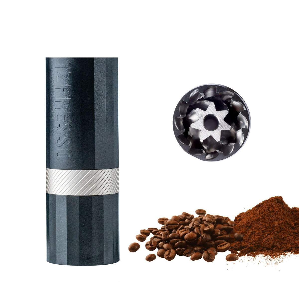 Black Manual Coffee Grinder, Stainless Steel Conical Burr N1111