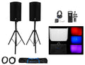 15" Powered PA Speaker Pair with Stands M2605