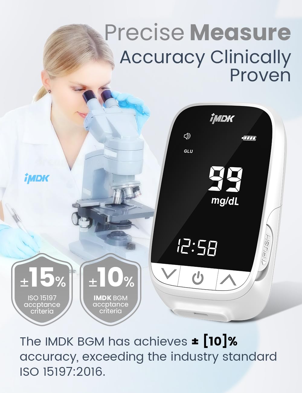 Blood Glucose Monitor Kit with 100 Strips and 100 Lancets B871