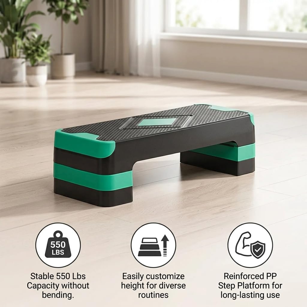 Adjustable Non-Slip Aerobic Step Platform D4060