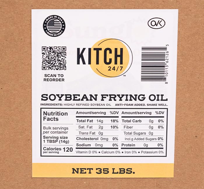 Commercial Soybean Frying Oil, 35 Pounds Z474