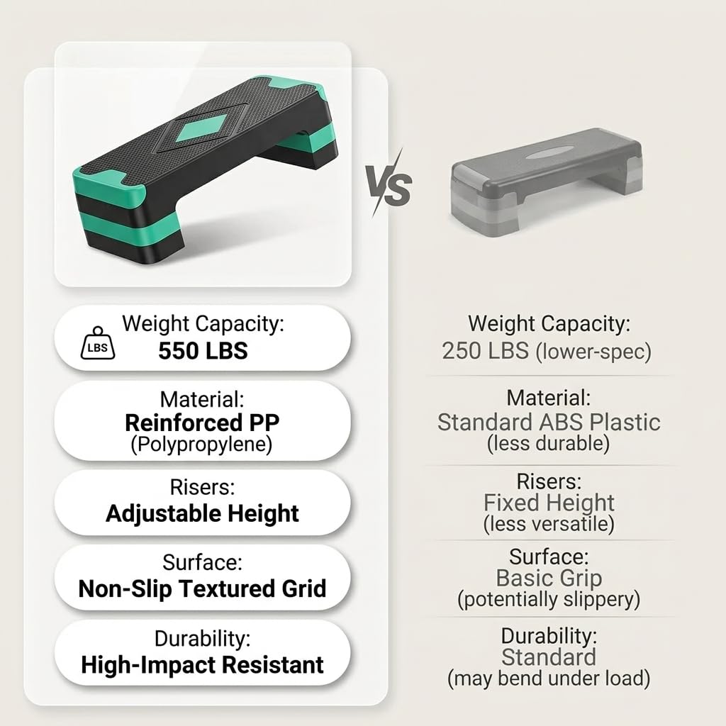 Adjustable Non-Slip Aerobic Step Platform D4060