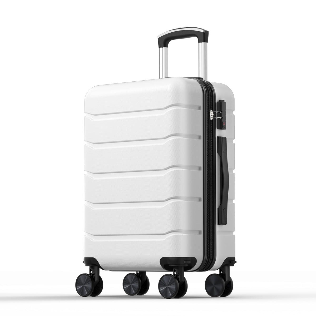 20 Inch White Hard Shell Carry on Luggage D8836