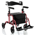2 in 1 Folding Rollator Walker with Seat A9935