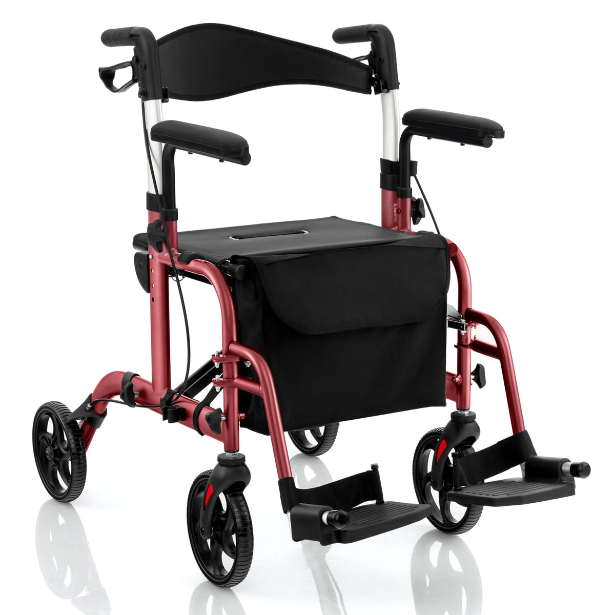 2 in 1 Folding Rollator Walker with Seat A9935