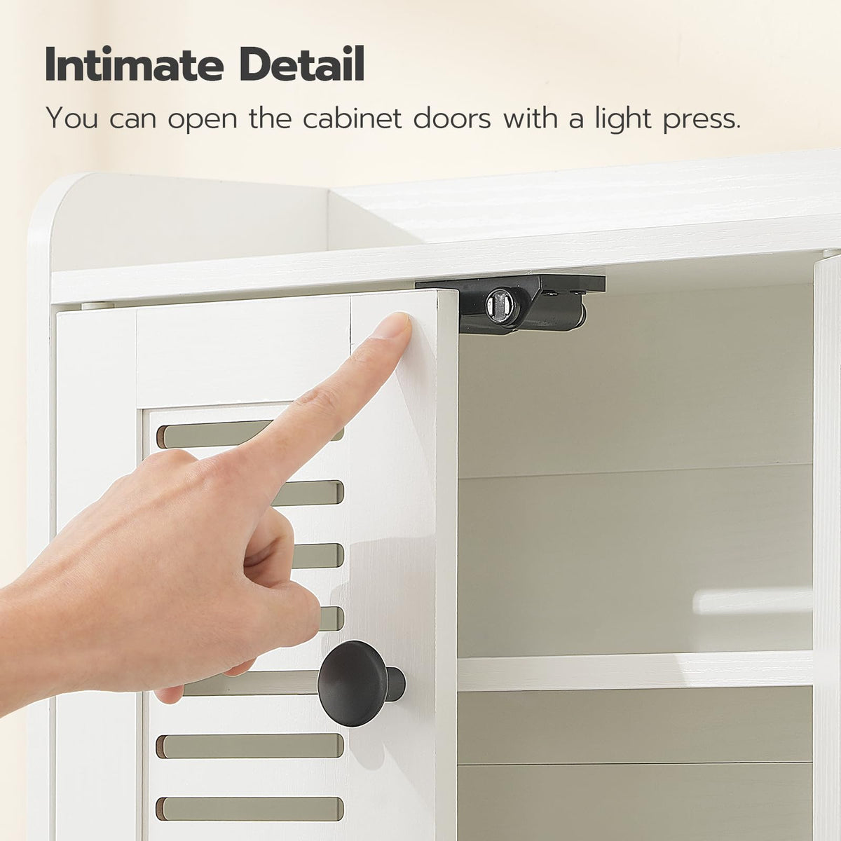 White Double Doors Bathroom Wall Cabinet with Towel Bar, Adjustable Shelf, 2 Hooks H942494