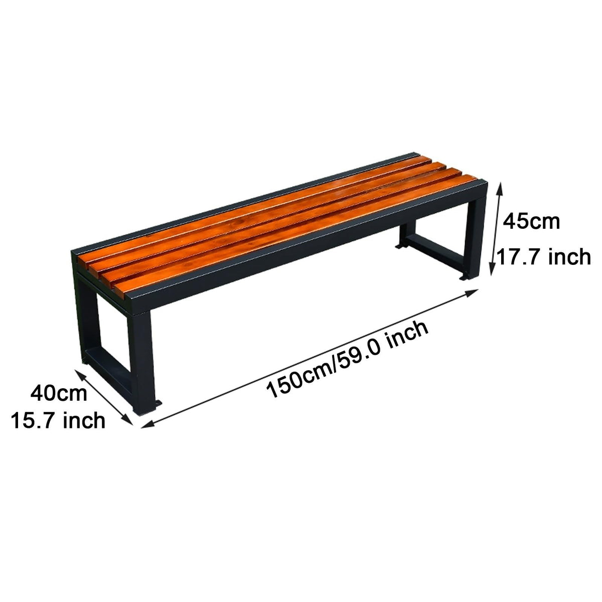 Metal Outdoor Bench O69317