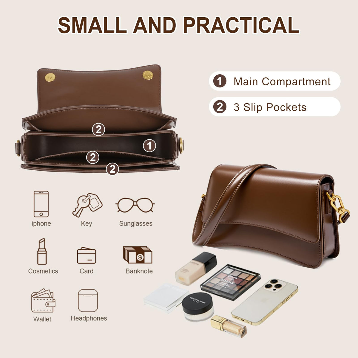 Genuine Leather Crossbody Bag G84136