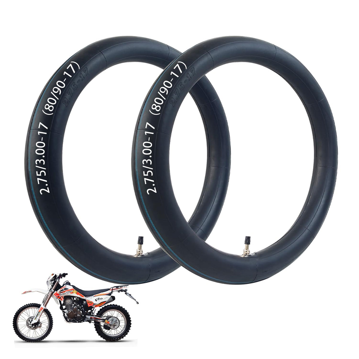 2 Pack 2.75/3.00-17 Heavy Inner Tube J81467