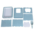 Enclosed Cat Litter Box Top Entry Foldable with Lid Blue G3811