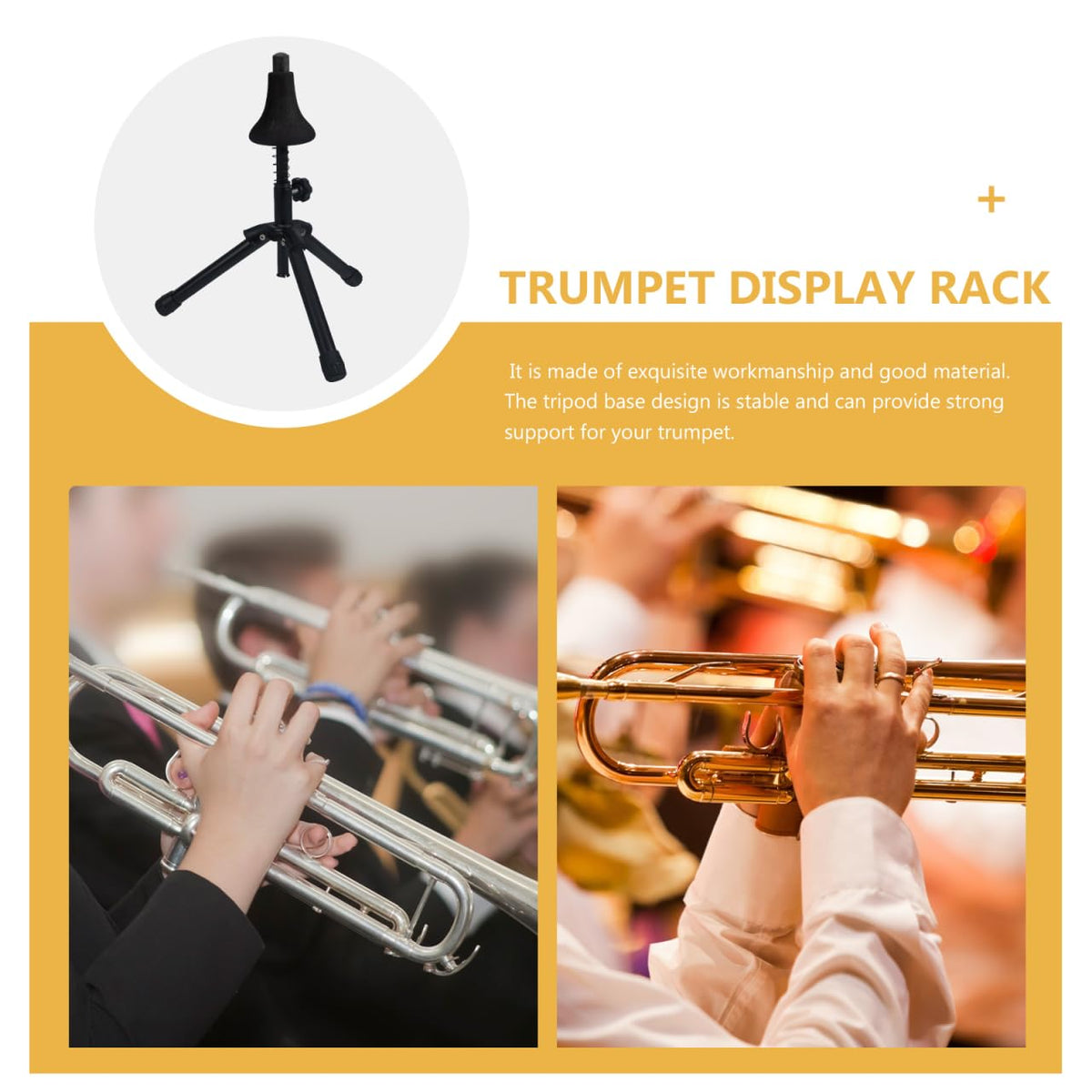 Portable Folding Trumpet Stand with Tripod Base G632