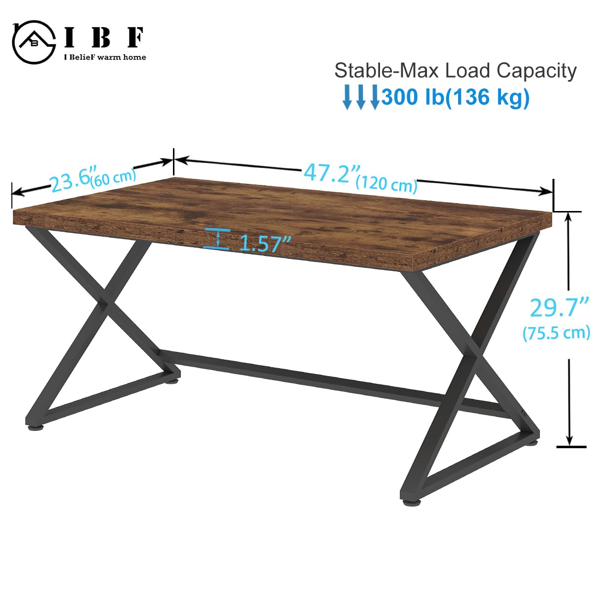 47" Rustic Brown Computer Desk R368153