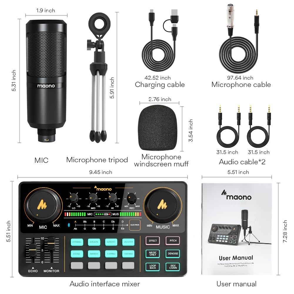 Podcast Equipment Bundle with Audio Mixer Y695411