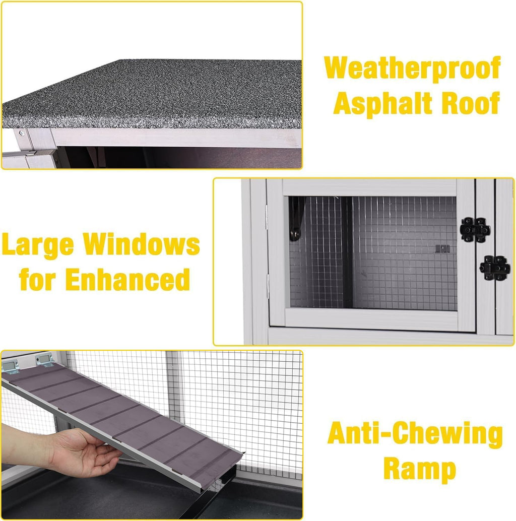 Rabbit Hutch 2 Story Pet House on Wheels B235655
