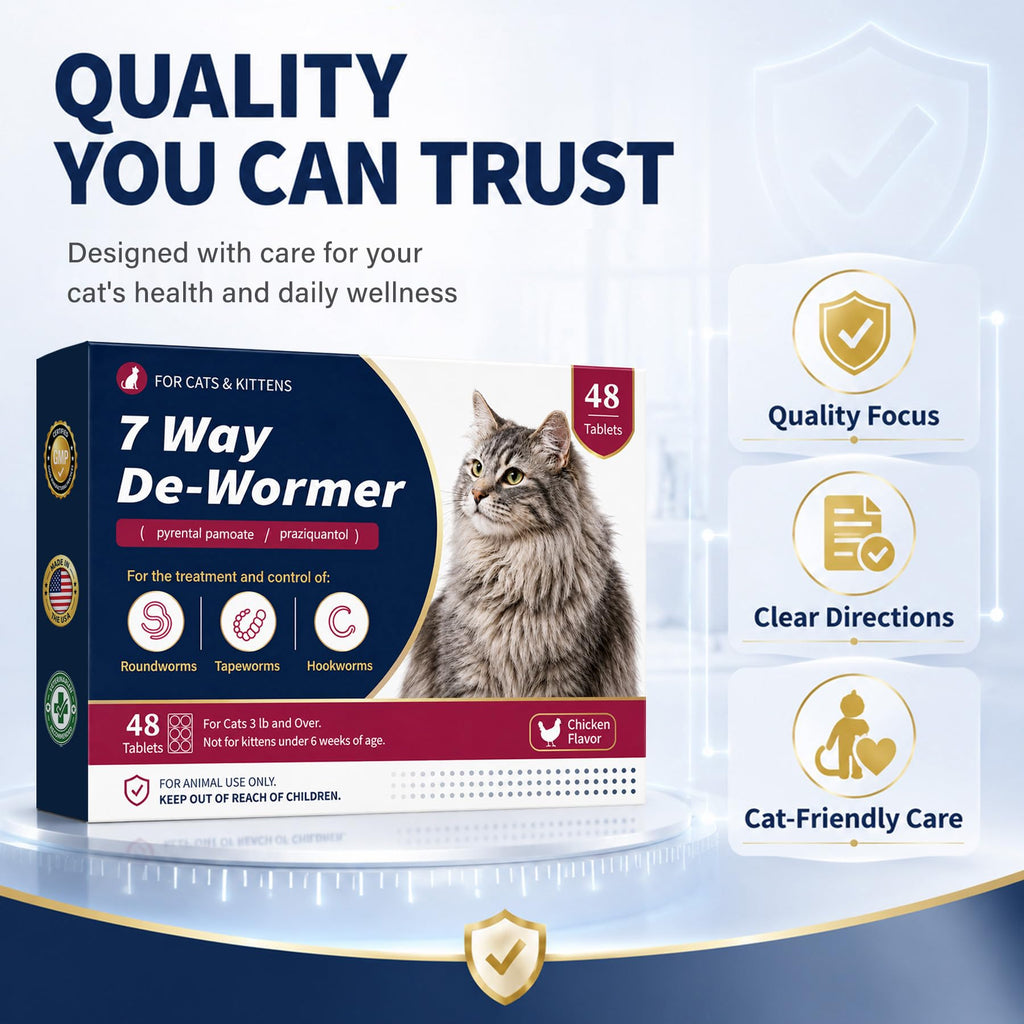 Broad Spectrum Cat & Kitten Dewormer, Chicken Flavor T584