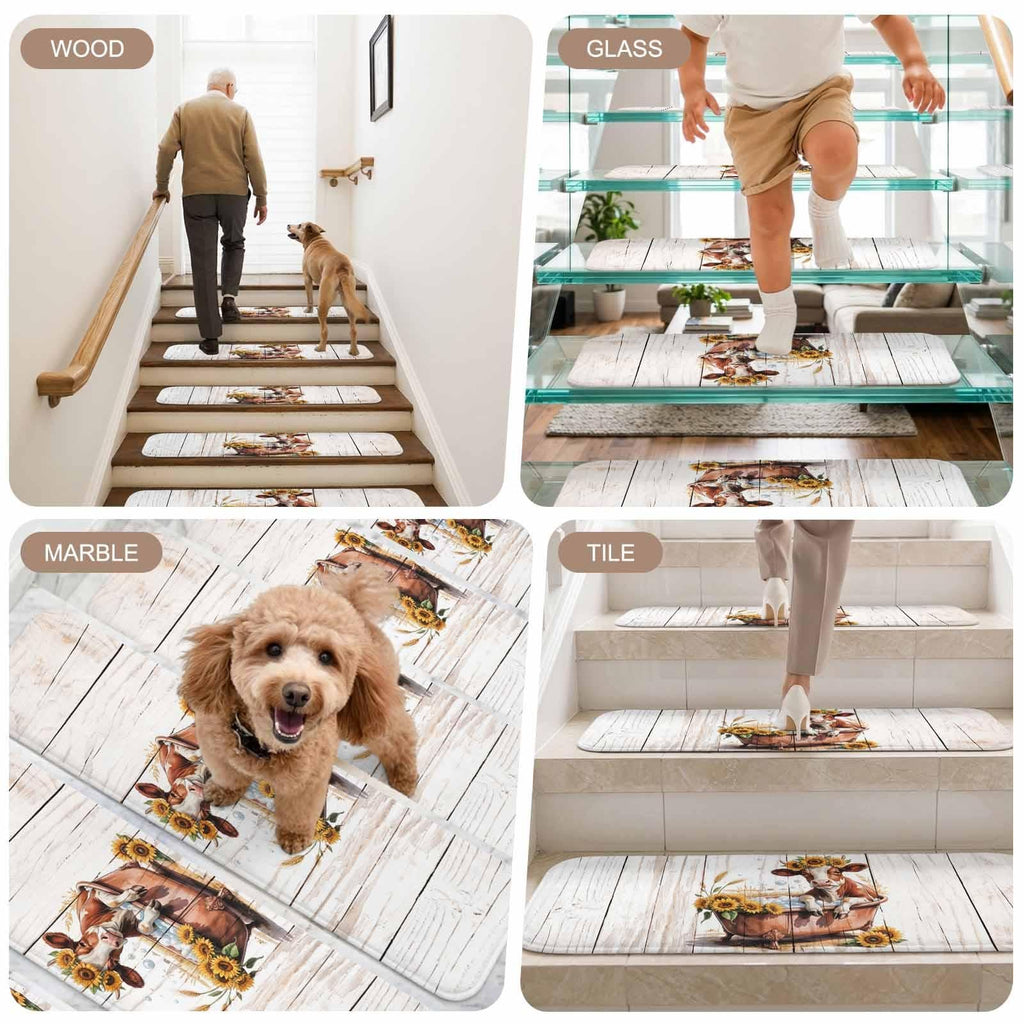 4 Pack Non Slip Carpet Stair Treads 8"x30" C3618