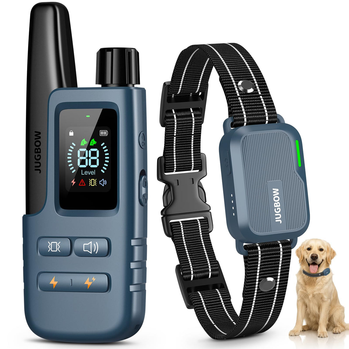 4500FT IPX8 Waterproof Rechargeable Dog Training Collar with Remote L6258