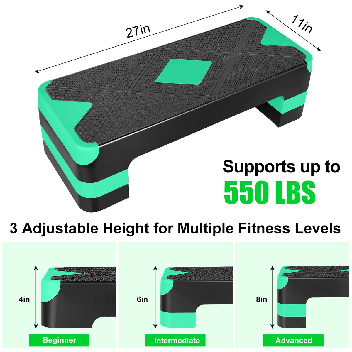 Adjustable Aerobic Stepper Step Platform I600
