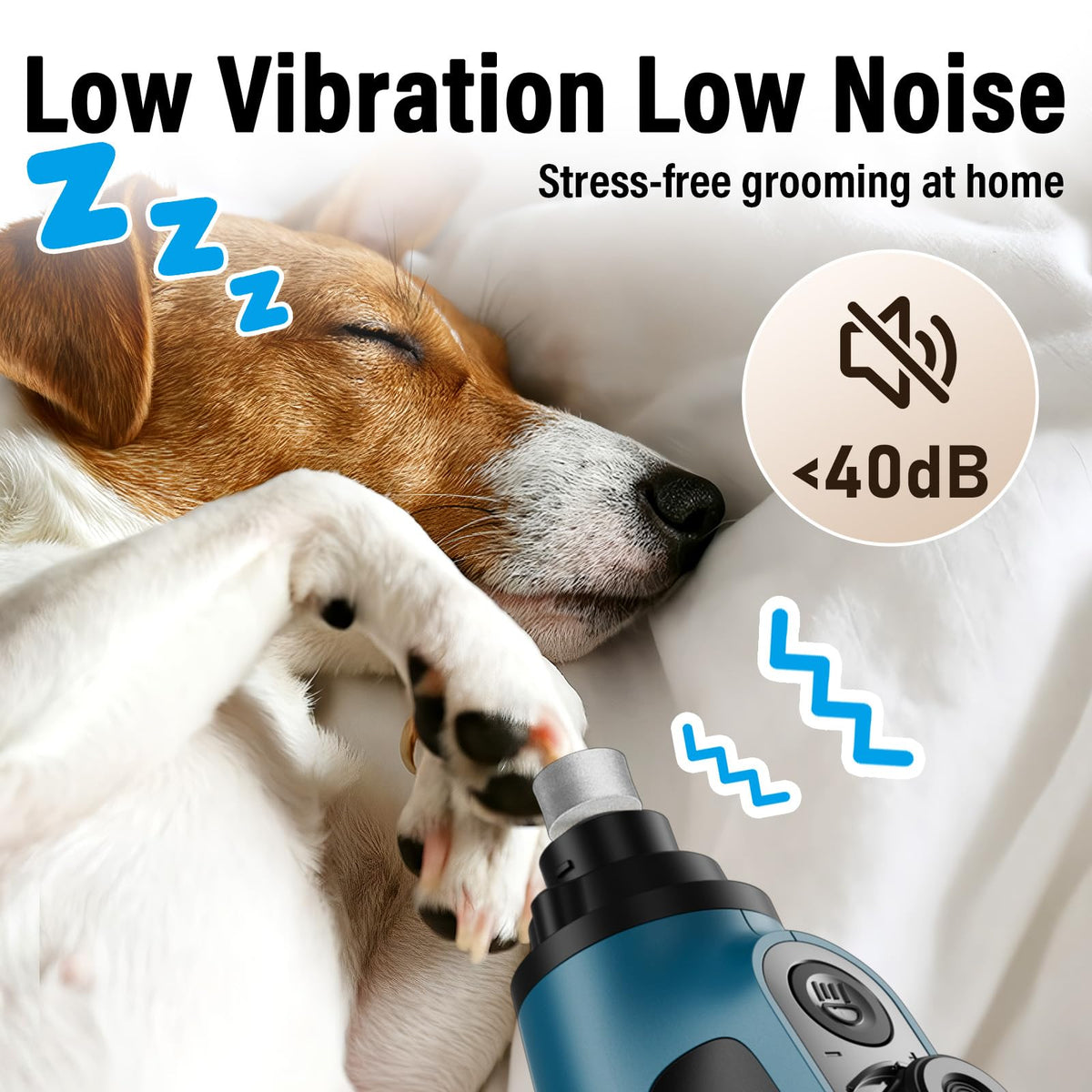 Dog Nail Grinder with 2 LED Lights Rechargeable Y786