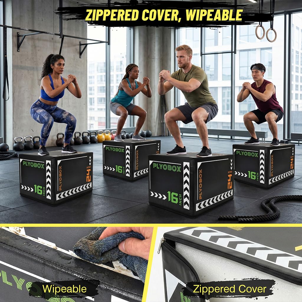 3-in-1 Foam Plyo Box with Non-Slip Cover P56560