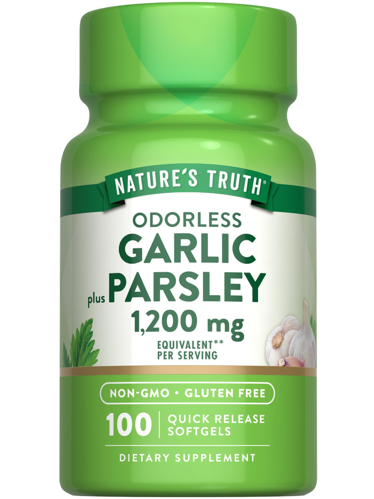 Odorless Garlic and Parsley 100 Softgels W777
