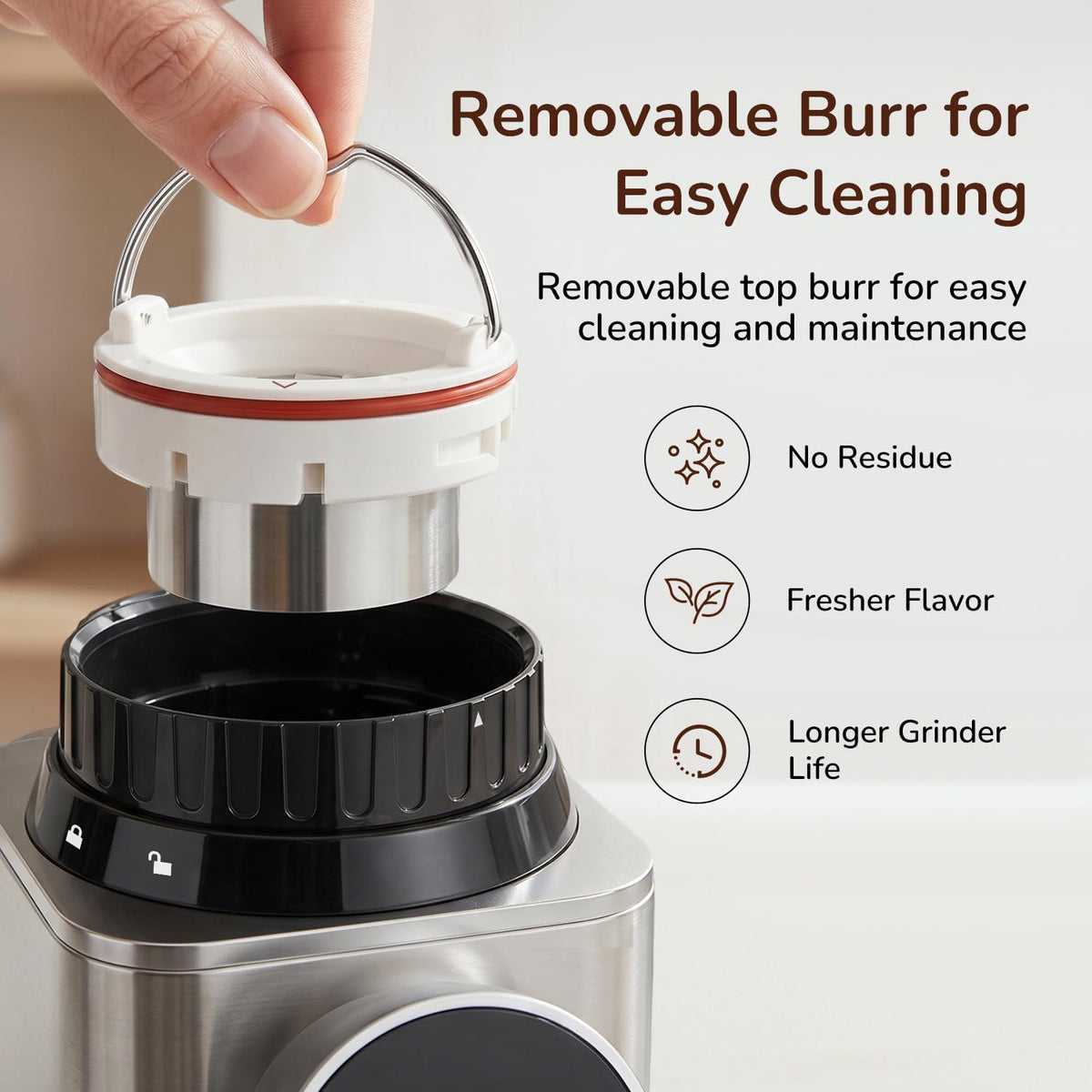 Electric Burr Coffee Grinder, 48 Grind Settings C79461