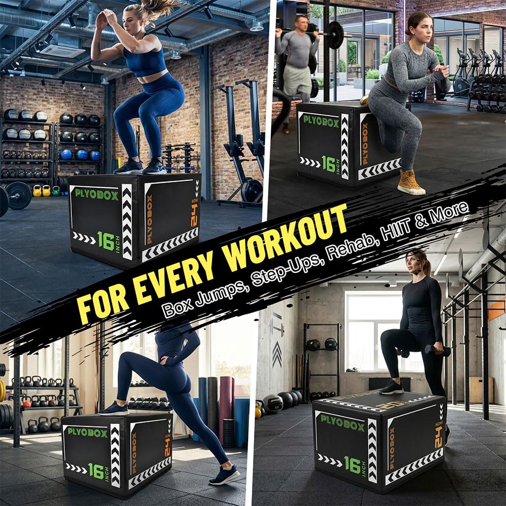 3-in-1 Foam Plyo Box with Non-Slip Cover P56560