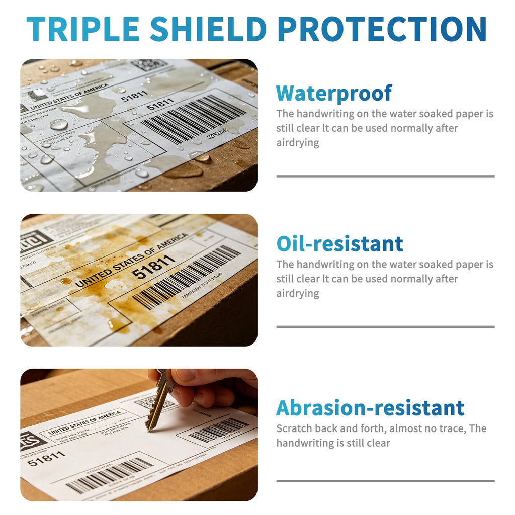 4 x 6 White Perforated Direct Thermal Labels, 1000 per Stack H347