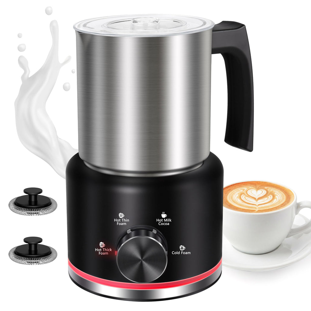 Black Electric Milk Frother and Steamer X144