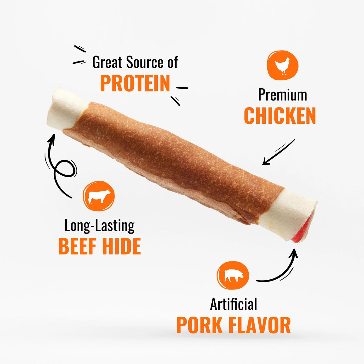 Long-Lasting Dog Treat for Large Dogs, 6 Count G902471