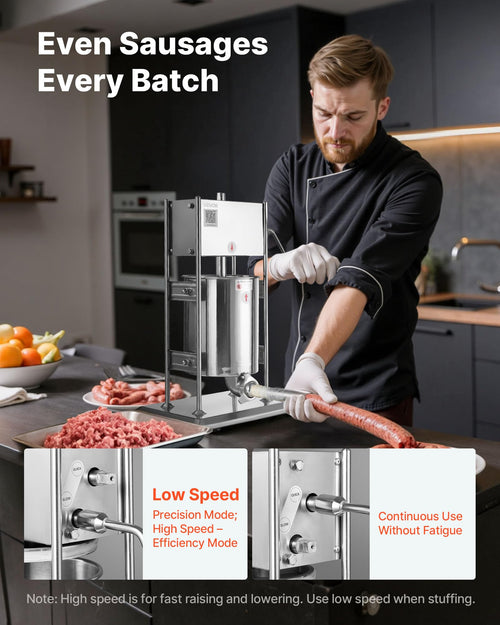 10 L Stainless Steel Vertical Manual Sausage Stuffer R29967