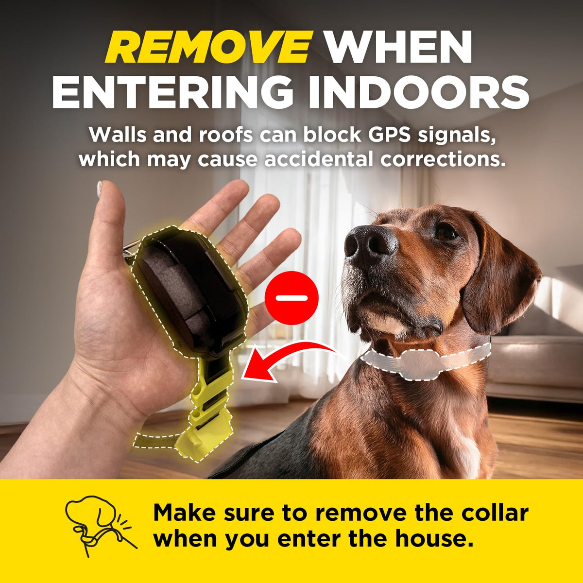 GPS Wireless Dog Fence with App IPX9K Waterproof Rechargeable Collar N362248