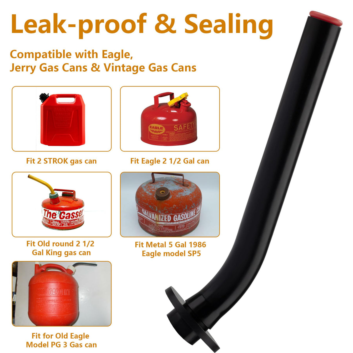 Gas Can Spout with Rubber Stopper P283