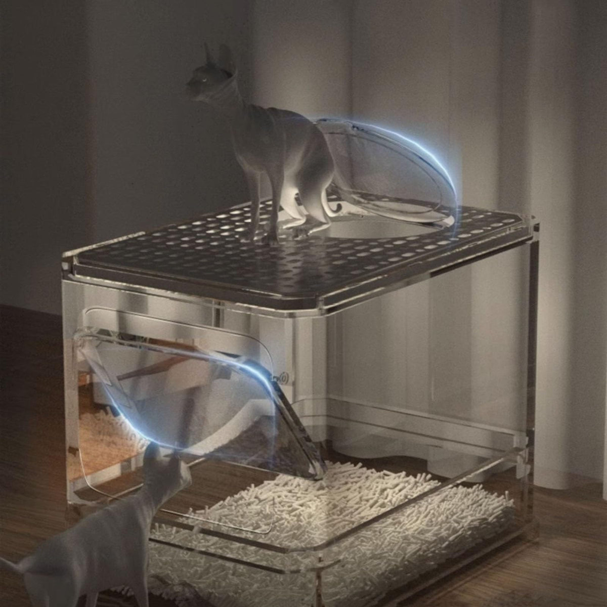 Foldable Covered Cat Litter Box with Scoop N59290