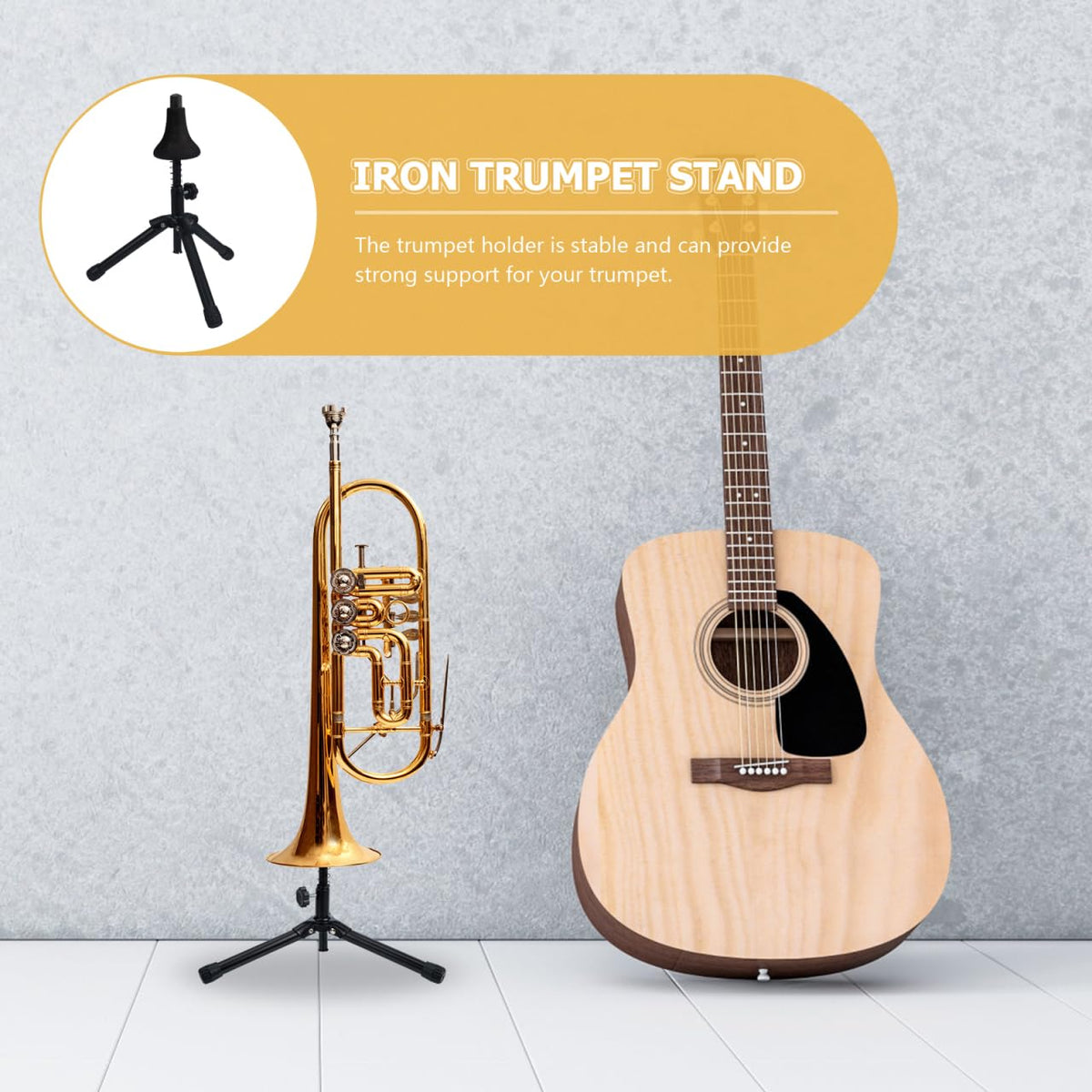 Portable Folding Trumpet Stand with Tripod Base G632