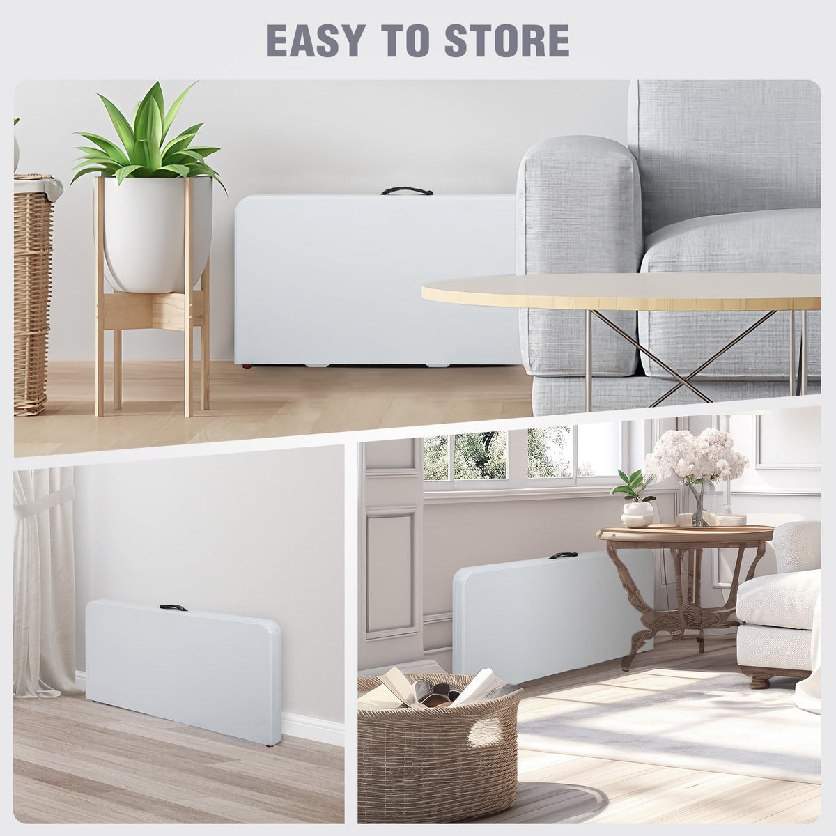 White Square Folding Card Table W925865