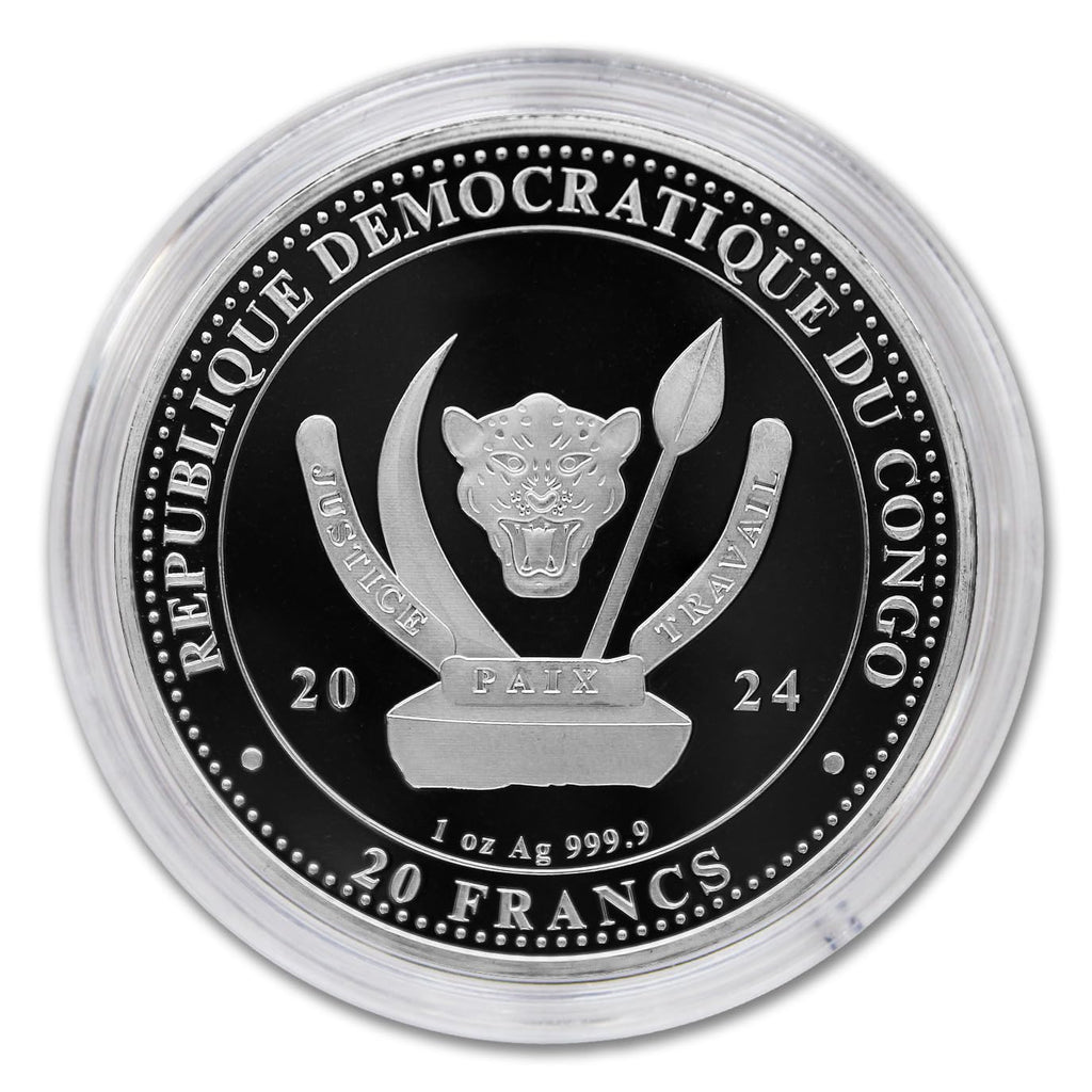 1 oz Silver Triceratops 20 Francs BU S146729