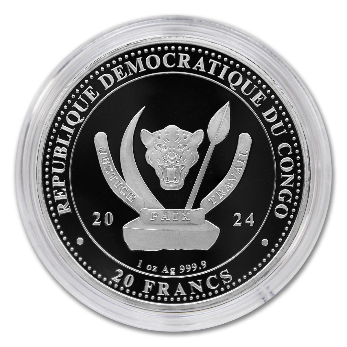 1 oz Silver Triceratops 20 Francs BU S146729