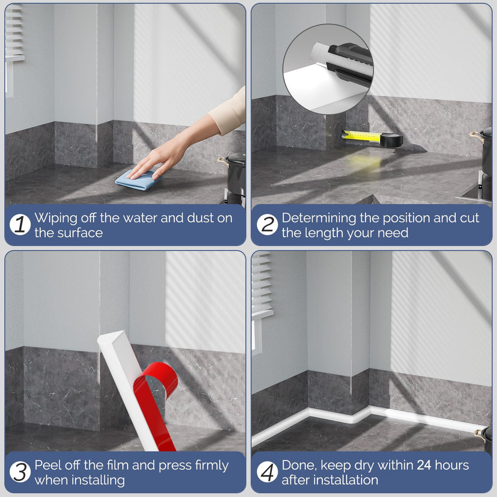 Quarter Round Molding Peel and Stick Baseboard Trim C4995