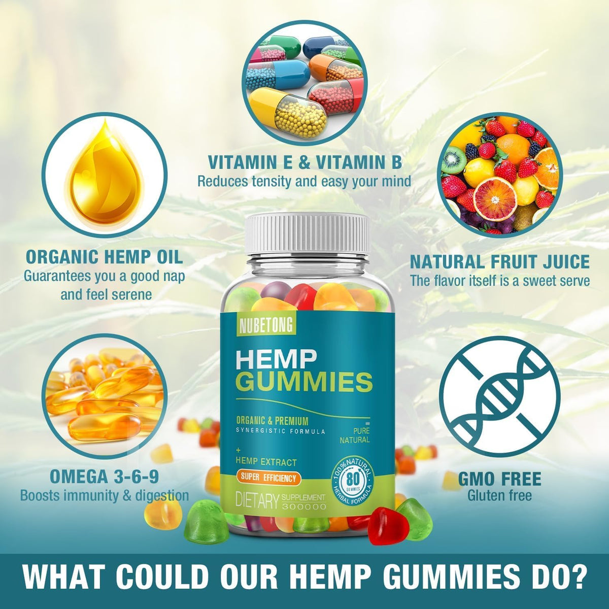 Organic High Potency Hemp Gummies G77245