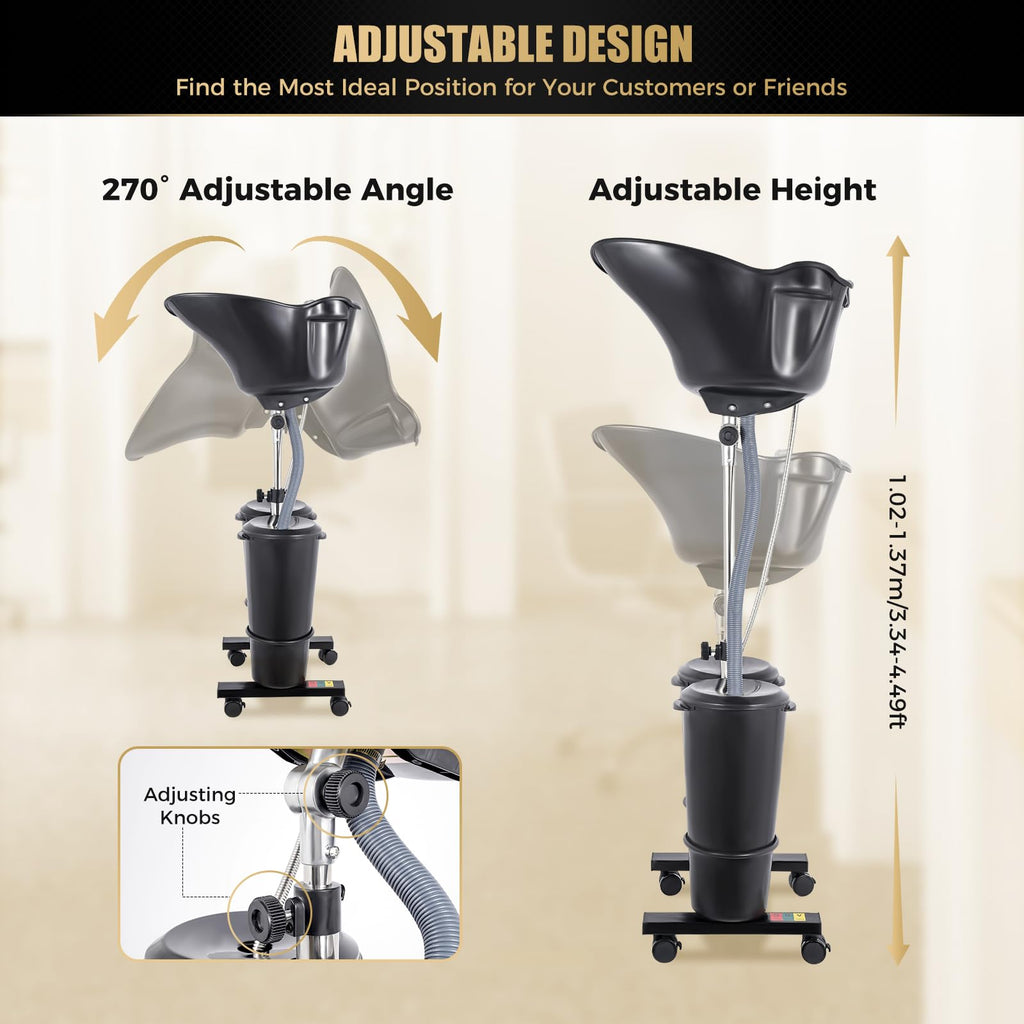 Portable Shampoo Basin, 2 Water Buckets L451783