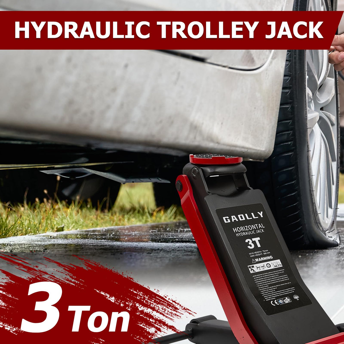 3 Ton Low Profile Steel Floor Jack C9784