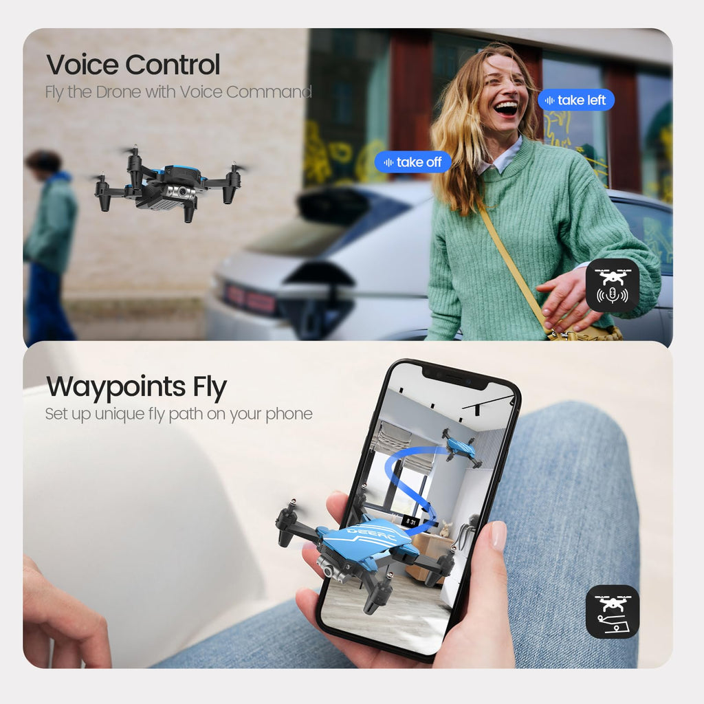 Mini Drone with 720P HD Camera Blue V4696
